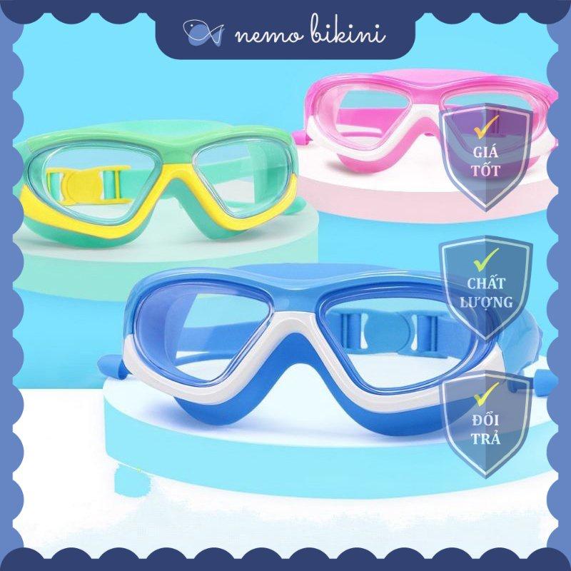 Kính bơi trẻ em, kính lặn, kính bơi cho bé trai, bé gái cao cấp có bịt tai, chống nước Nemo Bikini - KB2 - Xanh dương