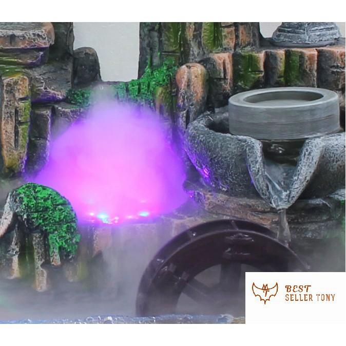 Hồ cá cảnh phong thủy có máy tạo khói