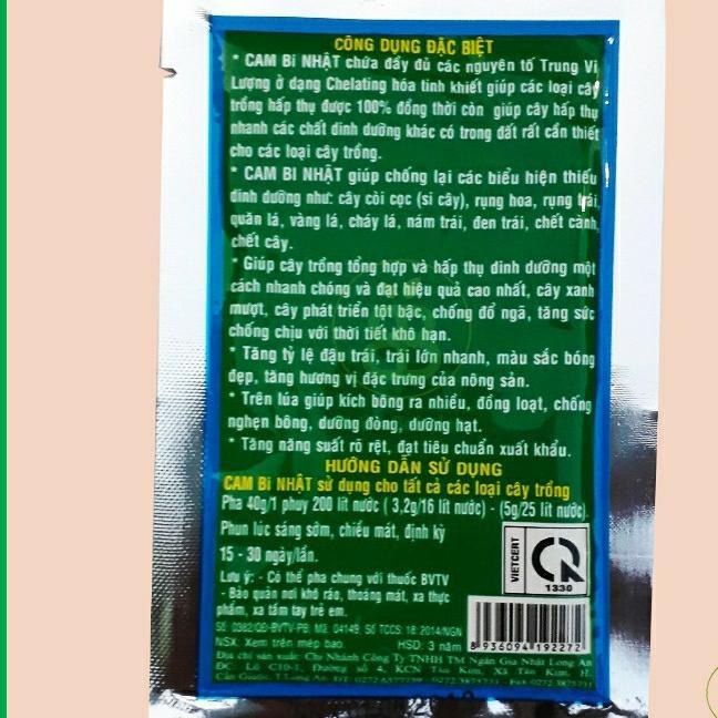 Cam bi Nhật siêu tăng trưởng bổ dưỡng cho cây trồng gói 40g chính hãng