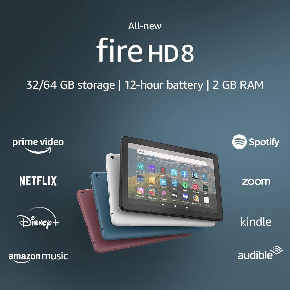 Máy tính bảng Kindle Fire HD8 Model 2020 - 32GB - Hàng nhập khẩu