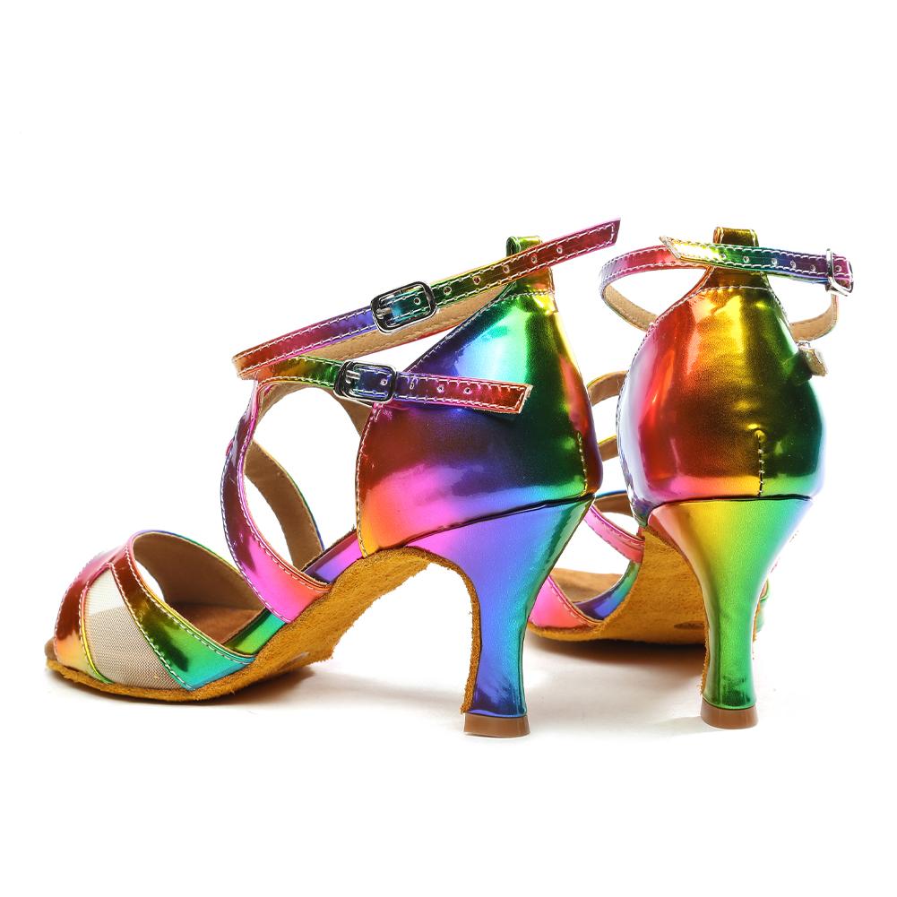 Vũ Điệu Latin Cho Nữ Nhiều Màu Giày Sandal Nhảy Múa Salsa Giày Người Phụ Nữ Phòng Khiêu Vũ Tango Nhảy Hiện Đại Giày Sandal Đảng Gót giày Color: 6cm Shoe Size: 35