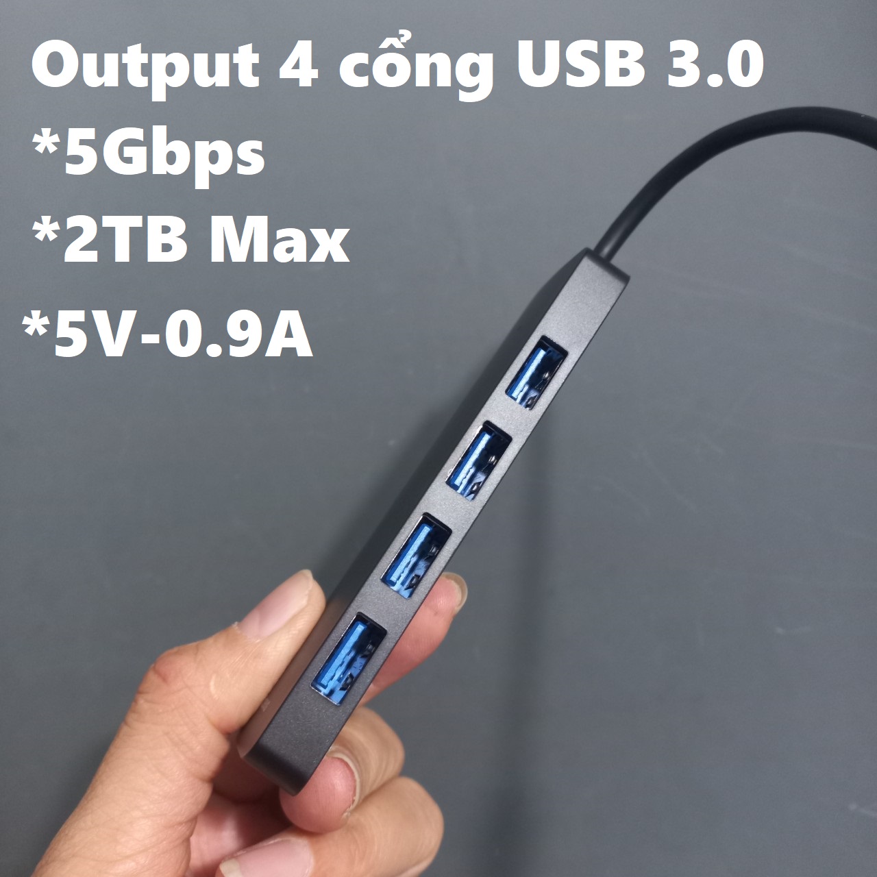 Hub Usb bộ chia USB3.0 ra 4 cổng Baseus UltraJoy Lite BS-OH080 _ Hàng chính hãng