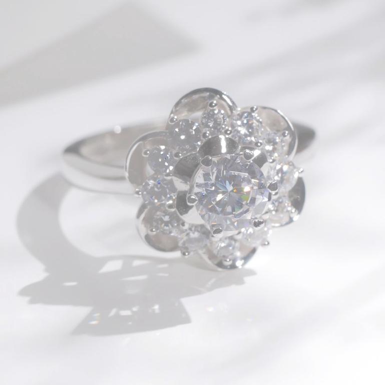 Nhẫn Nữ Danny Jewelry Bạc 925 Xi Bạch Kim Đính Đá CZ KI4GZ019