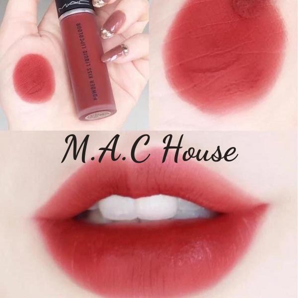 Son Kem MAC 991 Powder Kiss Liquid Lipcolour – Devoted To Chili (Đỏ Gạch)