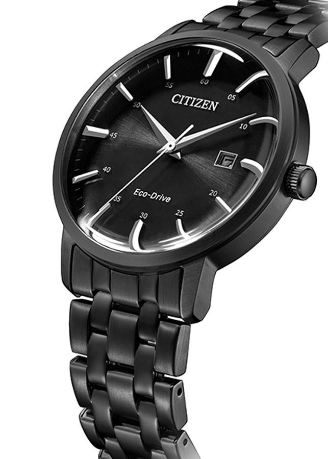 Đồng Hồ Nam Citizen Dây Thép Không Gỉ BM7465-84E - Mặt Đen