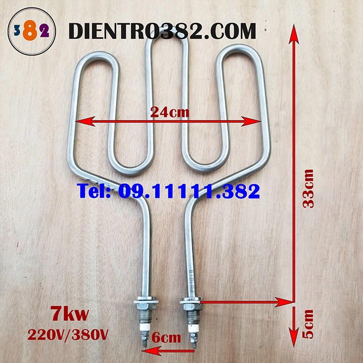 Thanh nhiệt bàn tay công suất 7kw chất liệu inox304 cho nồi hấp, nồi tráng bánh và đun nước sôi