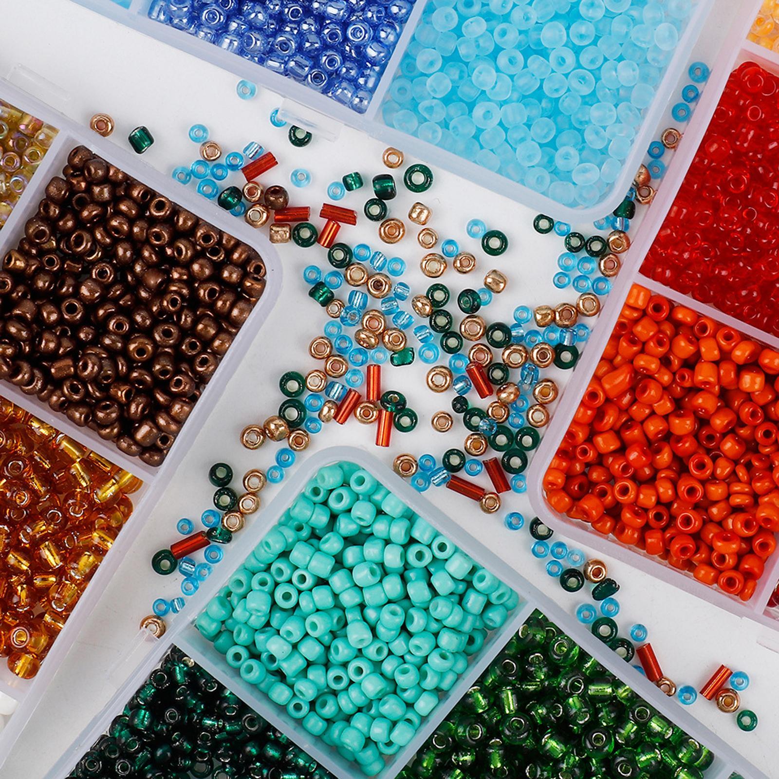 Glass Beads , Small Beads Crafting Supplies, DIY Handmade Colorful Craft Beads, Loose Spacer Beads for Jewelry Making Pendants Earring