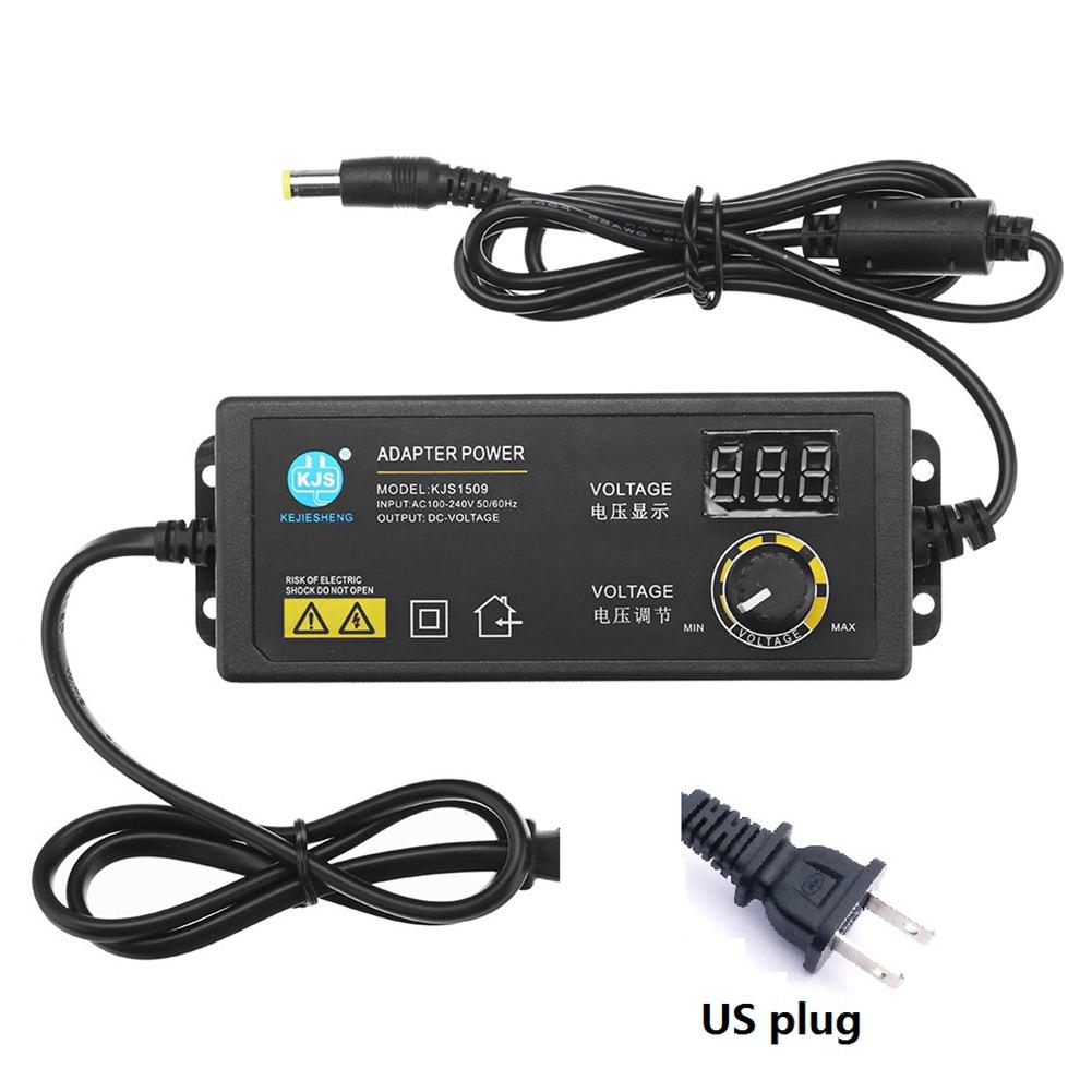 Bộ điều chỉnh điện áp 3-36V 60W Bộ chuyển đổi điện áp có thể điều chỉnh LED Hiển thị chuyển mạch nguồn cung cấp EU cho động cơ dải đèn LED