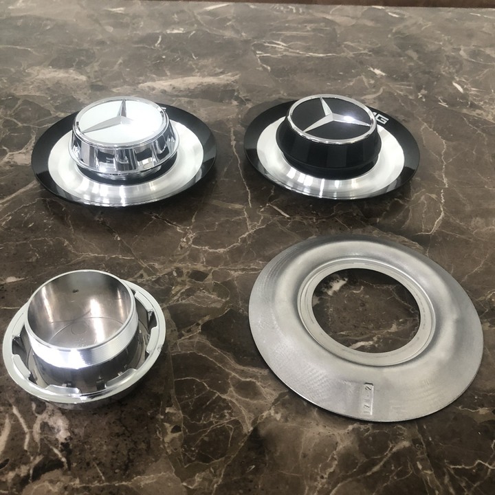 Logo chụp mâm, ốp lazang bánh xe ô tô Maybach AMG - Chất liệu hợp kim nhôm và nhựa ABS cao cấp