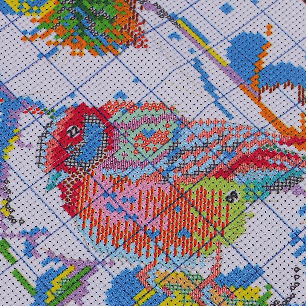 DIY Stamped Birds Cross Stitch Kits Beginners Adults 29 x 37cm 14CT Counted