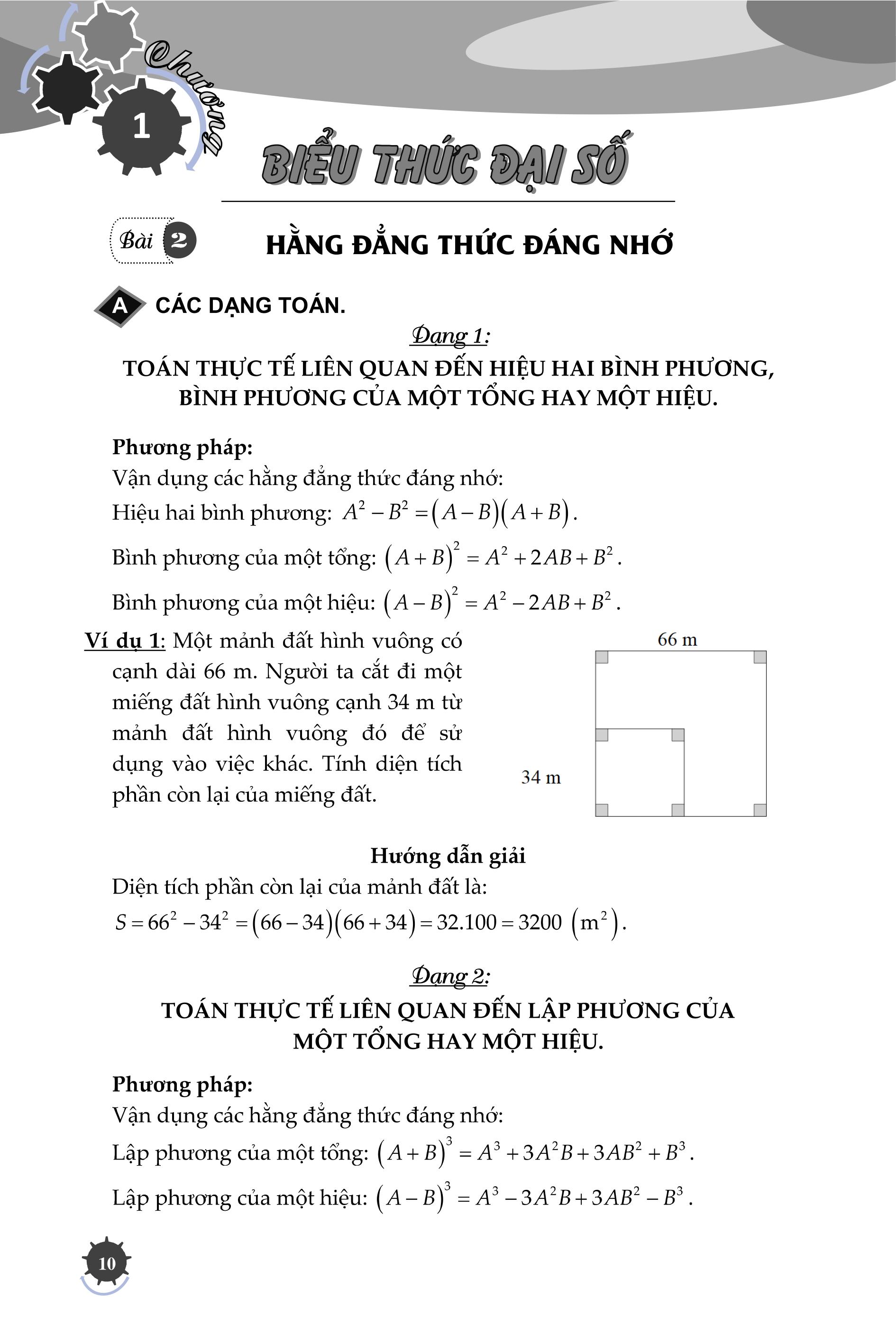 PHƯƠNG PHÁP GIẢI CÁC DẠNG TOÁN THỰC TẾ 8 (Theo chương trình mới)