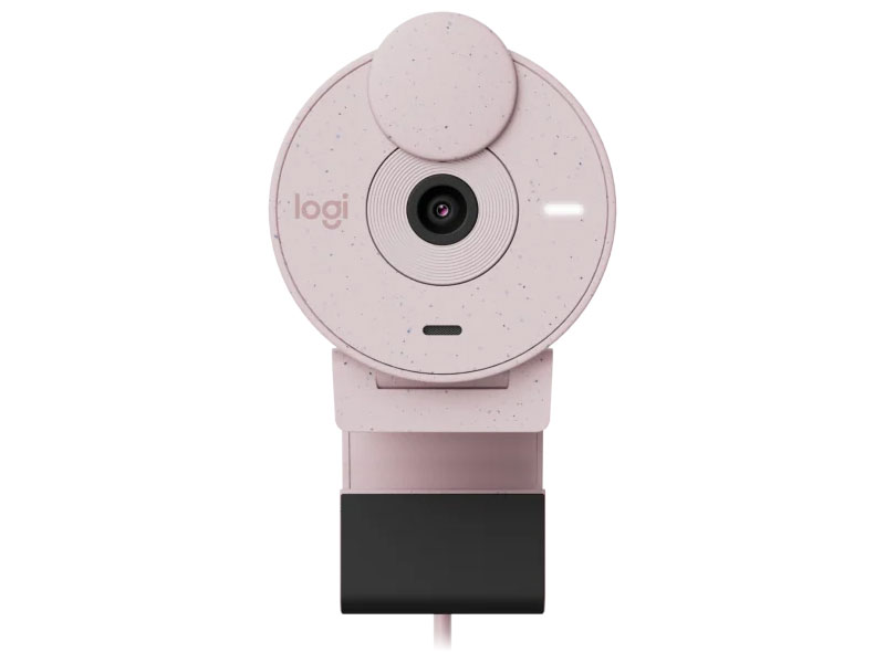 Webcam Full HD Logitech Brio 300 - Màn che ống kính, Micrô giảm tiếng ồn, USB-C, tự động chỉnh ánh sáng - Hàng Chính Hãng