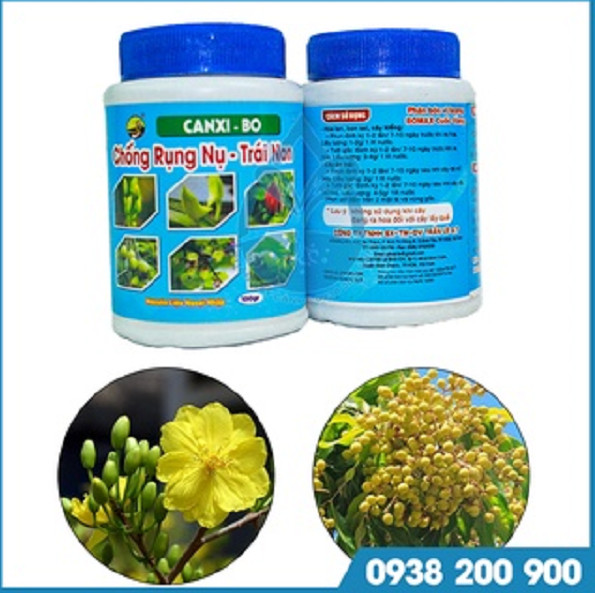 CANXI BO Chống rụng nụ, rụng trái non - Tăng đậu trái - Dùng cho cây cảnh, cây ăn quả hũ 100g