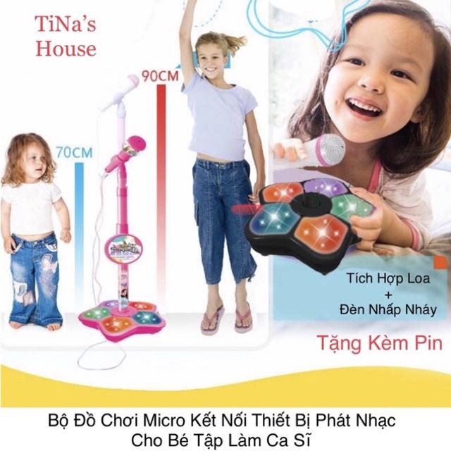 Bé làm ca sĩ- Micro Hát Karaoke Cho Bé, Bộ Đồ chơi micro đứng màu đen siêu nhân y hình- Kết Nối Các Thiết Bị Phát Nhạc Tích Hợp Loa Và Đèn Nhấp Nháy