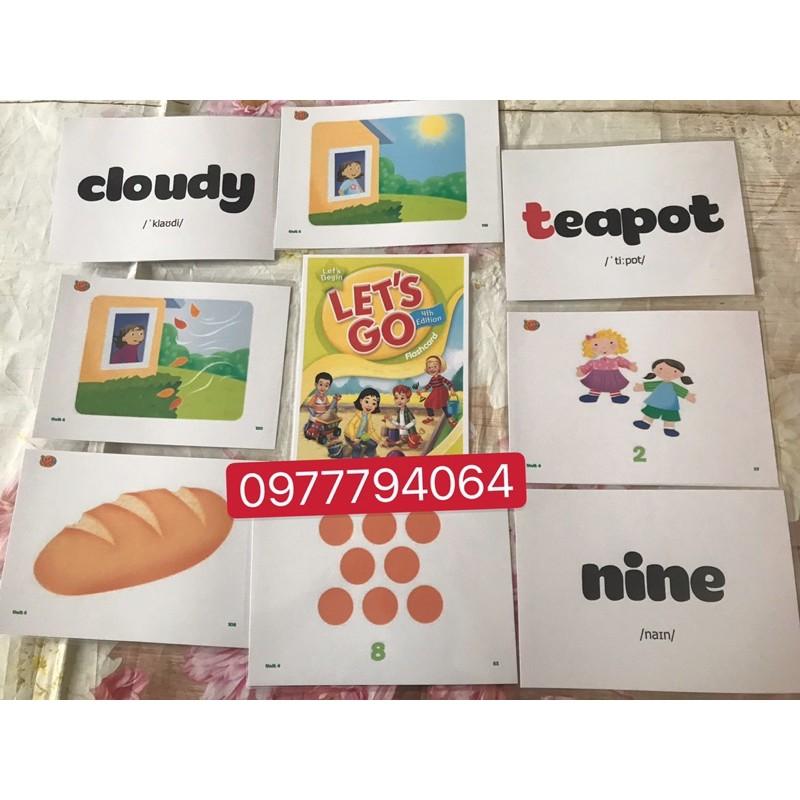 Flashcards Tiếng Anh Let’s go begin phiên bản 4th mới nhất ép plastics bền đẹp