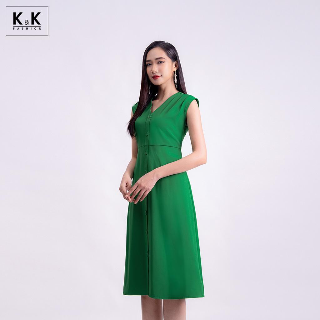 Đầm Xanh Dự Tiệc Dáng Dài Sát Nách K&amp;K Fashion KK130-04 Chất Liệu Tuytsi