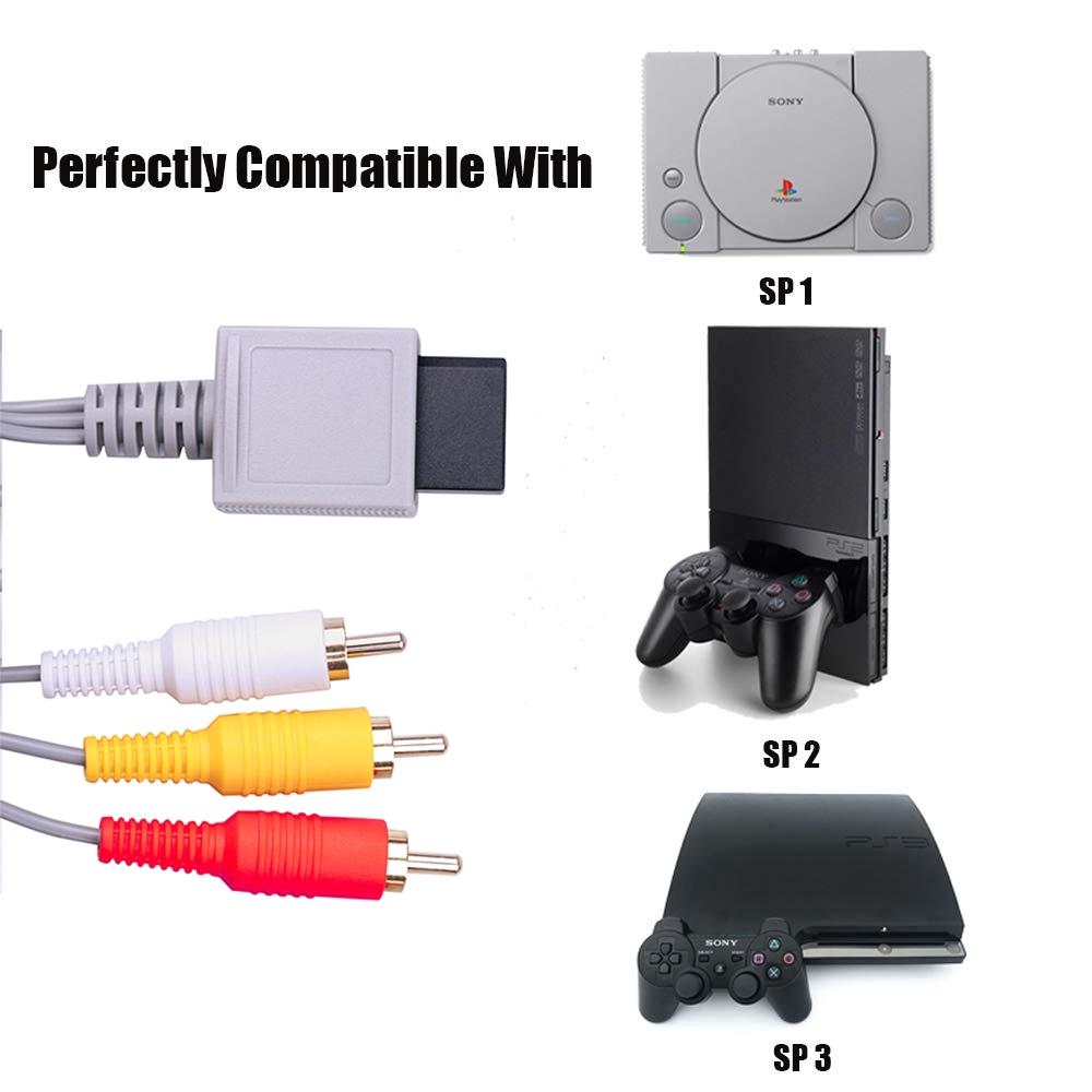 Dây cáp AV 1.8m AV 3 RCA 480p cho máy chơi game Nintendo Wii