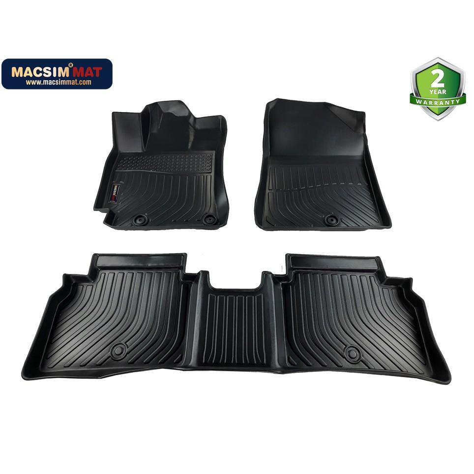 Thảm lót sàn xe ô tô KIA CERATO chất liệu TPV thương hiệu Macsim màu đen