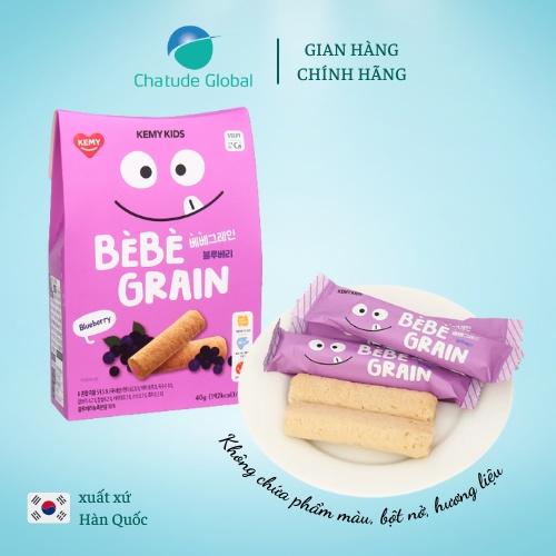 Bánh ngũ cốc ăn dặm Kemy Kids vị Việt quất, 40g/hộp (8 thanh)