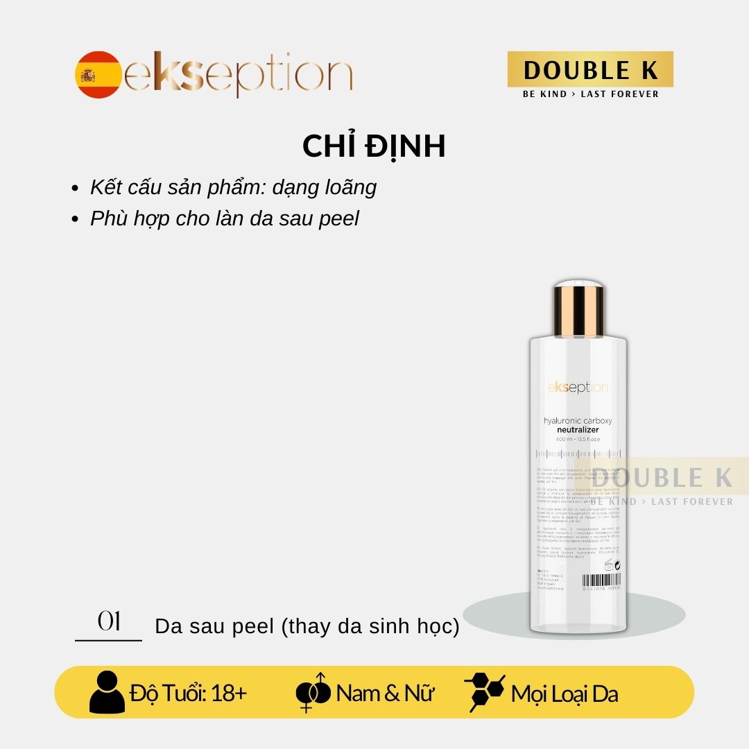 Dung Dịch Trung Hòa Sau Peel ekseption Hyaluronic Carboxyl Neutralizer - Double K