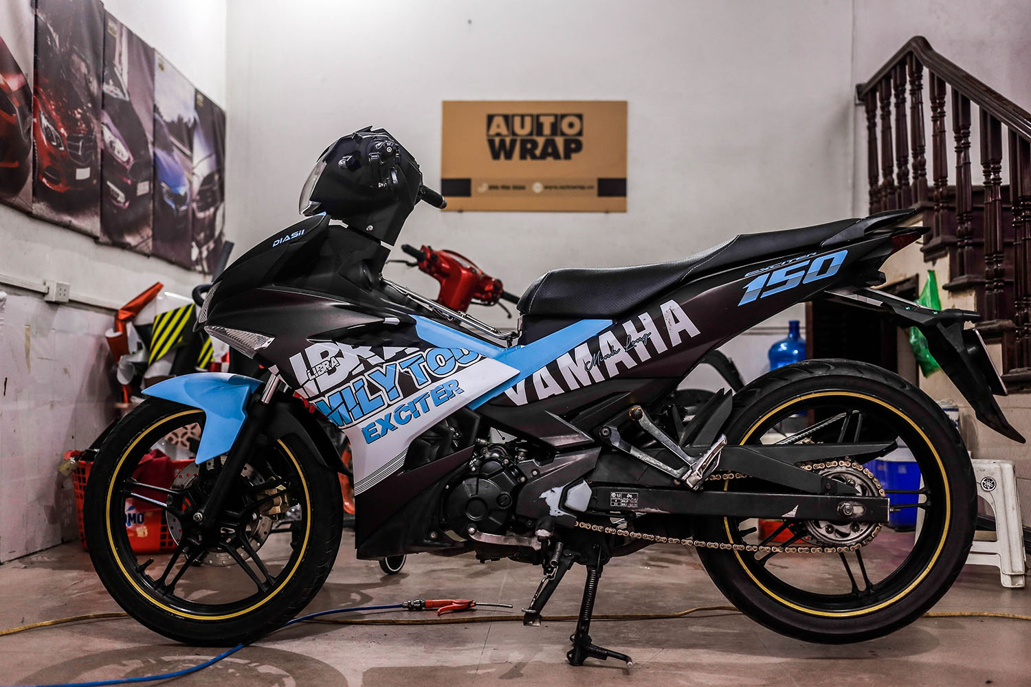 Tem trùm Exciter 150 Alimyto Blue