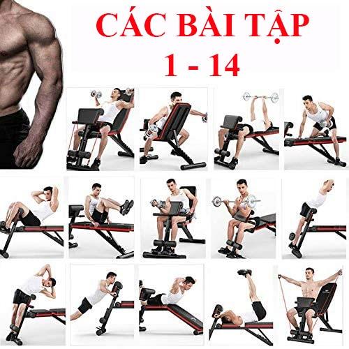 Ghế tập tạ đa năng Adking AD-189 giúp tập tạ, tập cơ bụng, tập gym, tập thể dục tại nhà hiệu quả