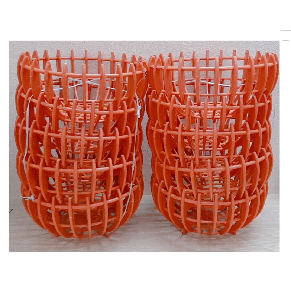 10 Chậu nhựa Giả Bí trồng Lan Fi30 - Màu Cam