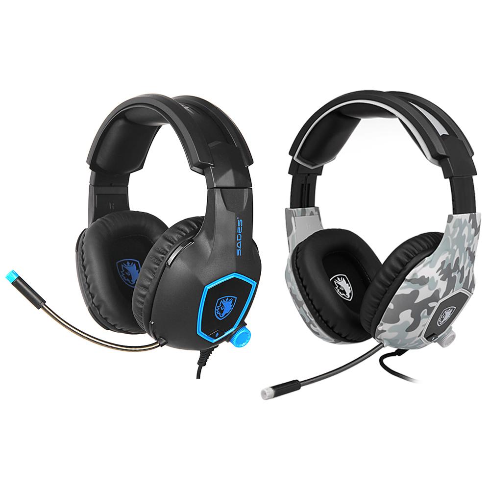 Tai nghe chơi game SADES SA-818 có dây 3.5mm loại bỏ tiếng ồn với Điều khiển âm lượng micrô