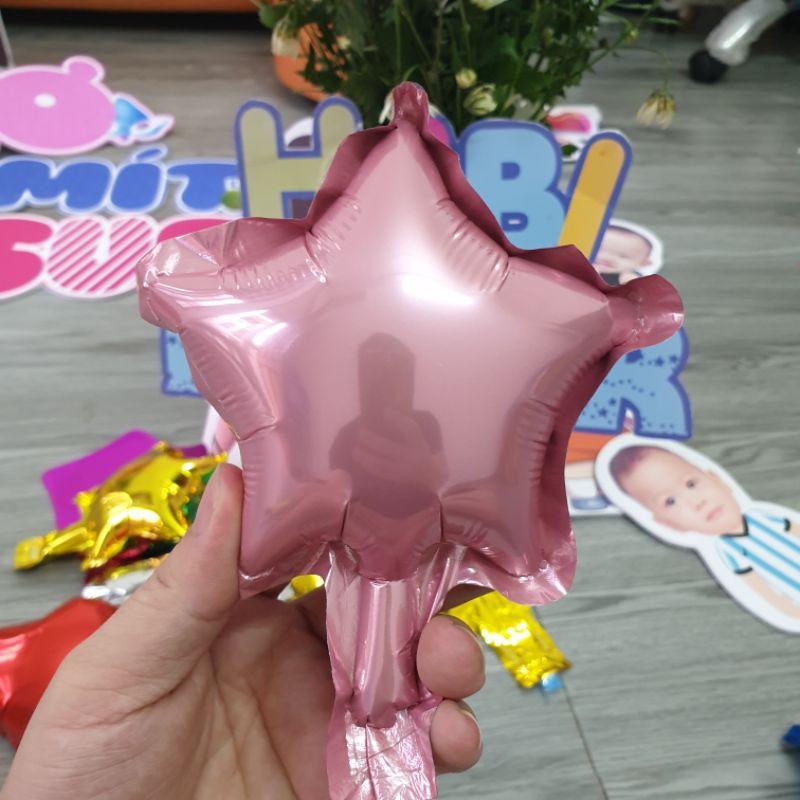 Bóng nhôm hình tim- sao nhí 5 inch trang trí đám cưới, sinh nhật, thôi nôi, đầy tháng
