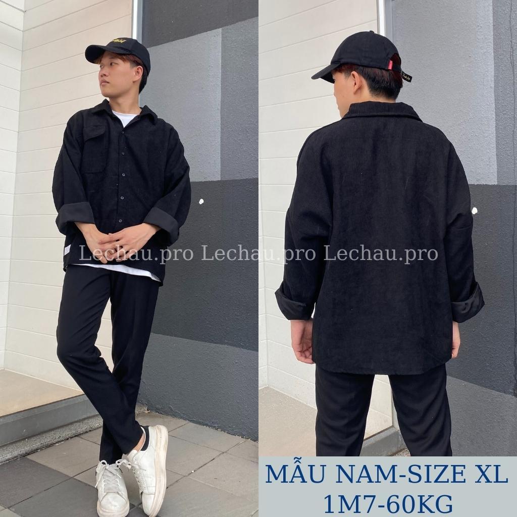 Hình ảnh Áo khoác nhung tăm unisex form rộng ulzzang hottrend AKSMNT03 jacket sơ mi nam nữ streetstyle hàn quốc rẻ đẹp