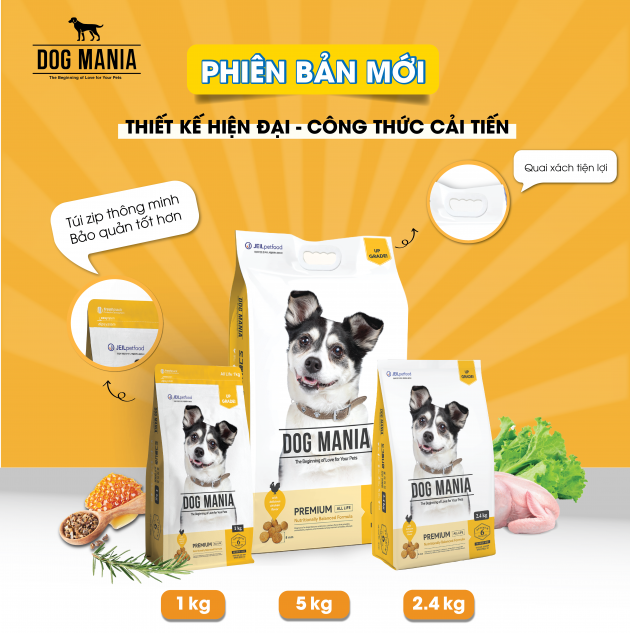 Thức ăn hạt cho chó | Dog Mania Premium | Cho mọi lứa tuổi