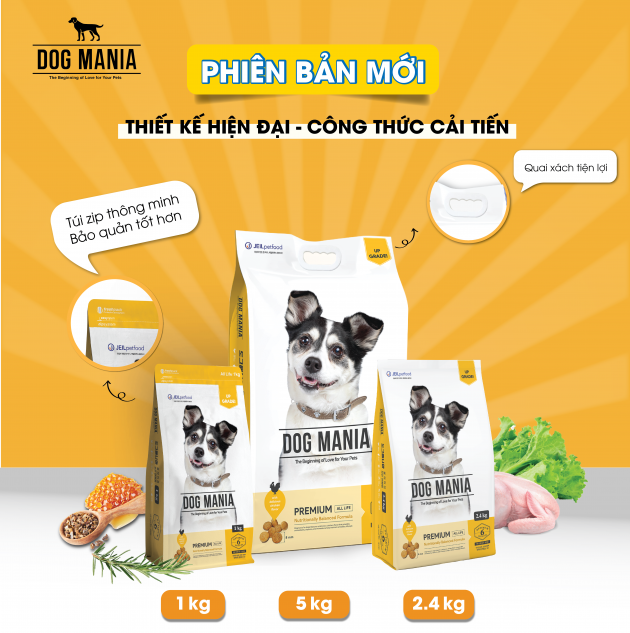 - Thức ăn hạt cho chó mọi lứa tuổi DOG MANIA PREMIUM