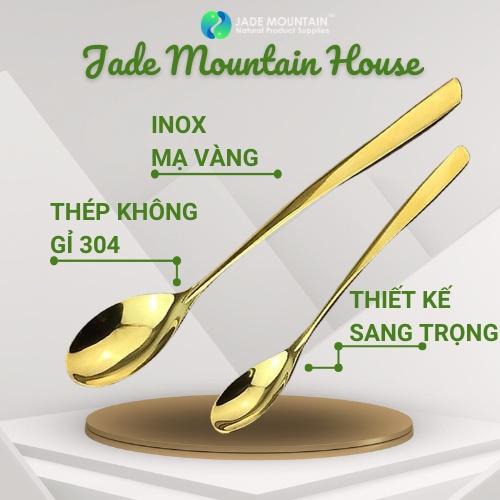 Muỗng Inox 304 Jade Moutain Mạ Vàng Cao Cấp Hình Thức Sang Trọng Bắt Mắt