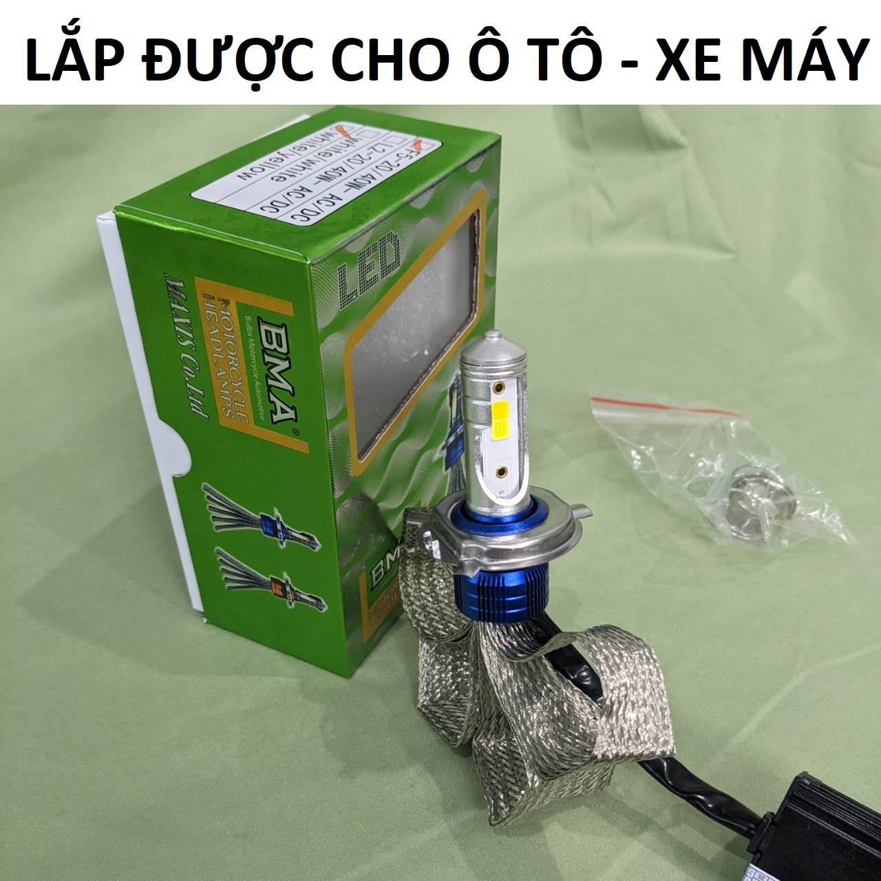 Khám Phá Đèn Pha Ô Tô Xe Máy BMA F5: Cos Vàng &amp; Pha Trắng Siêu Sáng - Lăp Như Zin Không Cần Độ Chế