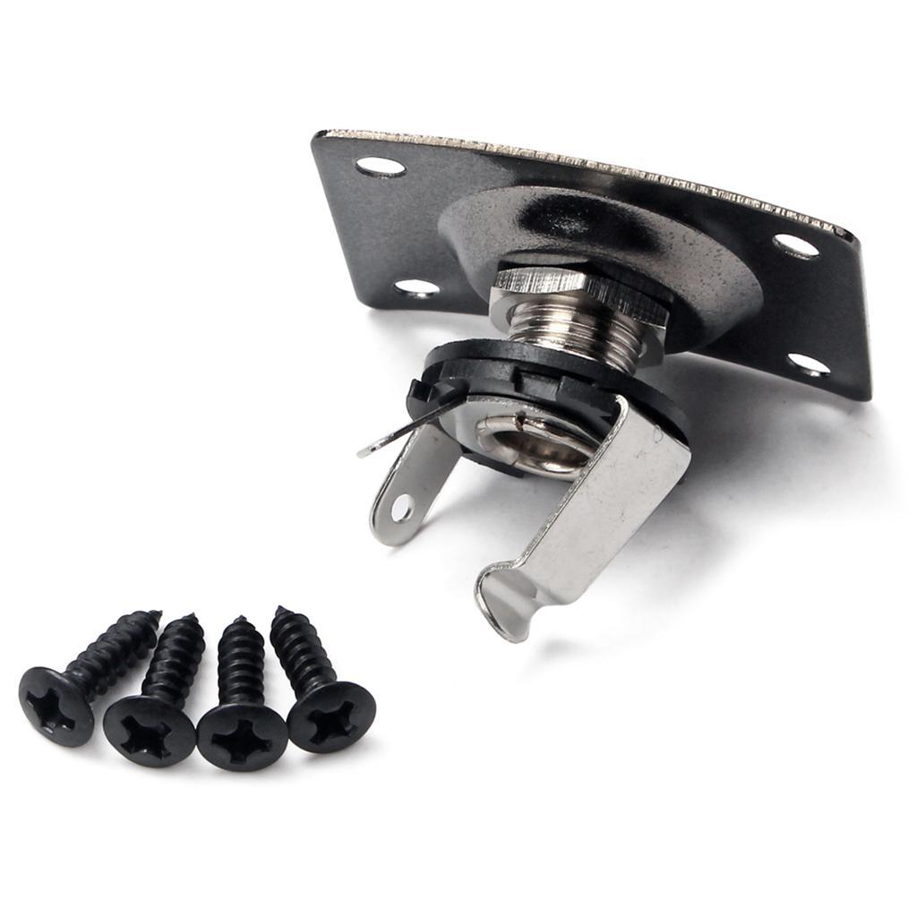 Electric Guitar Output Jack Plate Socket 6.35mm 1/4'' for Style Guitar