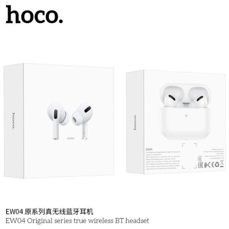 Tai Nghe Bluetooth TWS Dành Cho Hoco EW04 Plus, Bluetooth V5.0, Hỗ Trợ Định Vị, Đổi Tên, Cảm Ứng Chạm, Âm Bass Mạnh Mẽ,Pin 350mAh - Hàng Chính Hãng