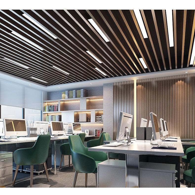 Đèn thả TEZ khung nhôm ánh sáng trắng trang trí văn phòng hiện đại