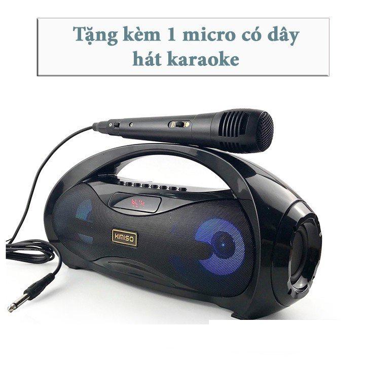 Loa Bluetooth Kimiso KM-S2 Xách Tay - Tặng Kèm Mic Hát - Siêu Bass - PIN 10000 MAh - Hàng Loại I Chuẩn