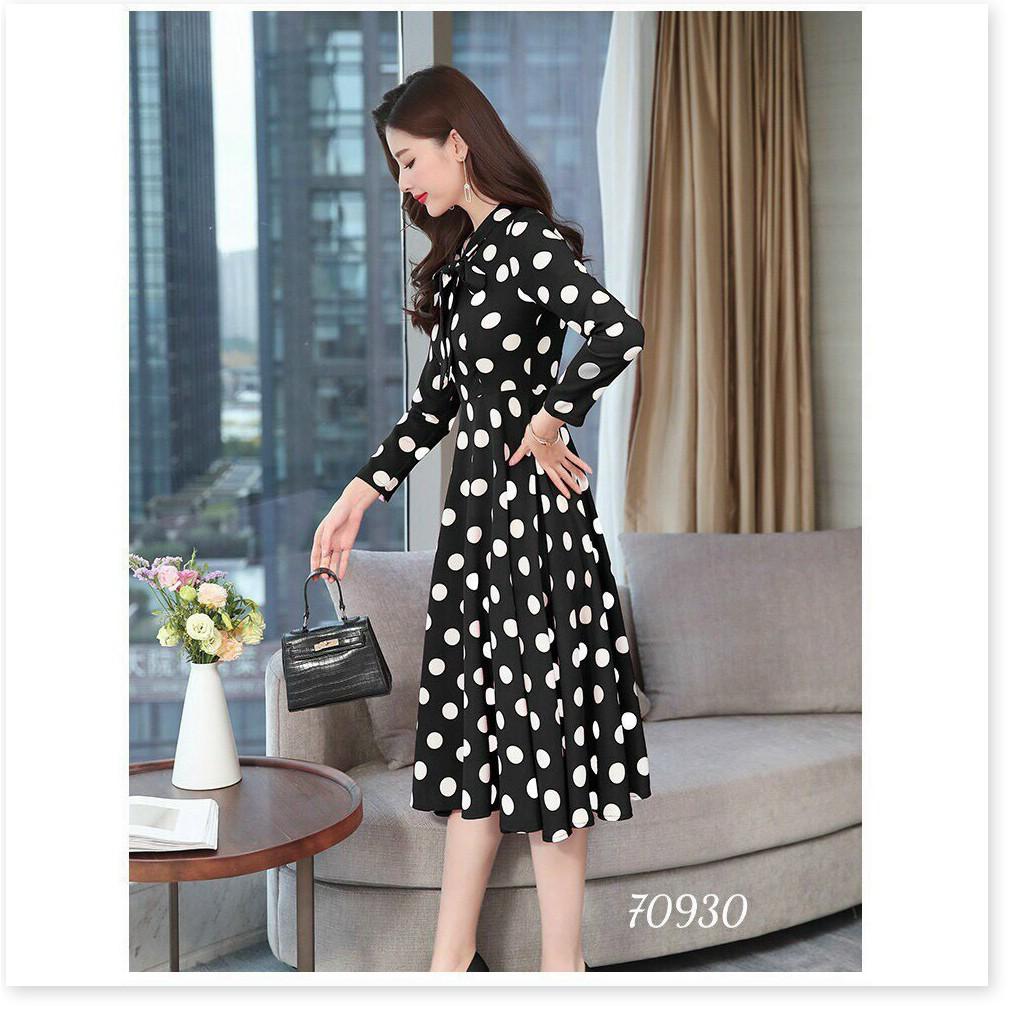 ĐẦM XÒE LỤA CHẤM BI DỰ TIỆC ĐẲNG CẤP