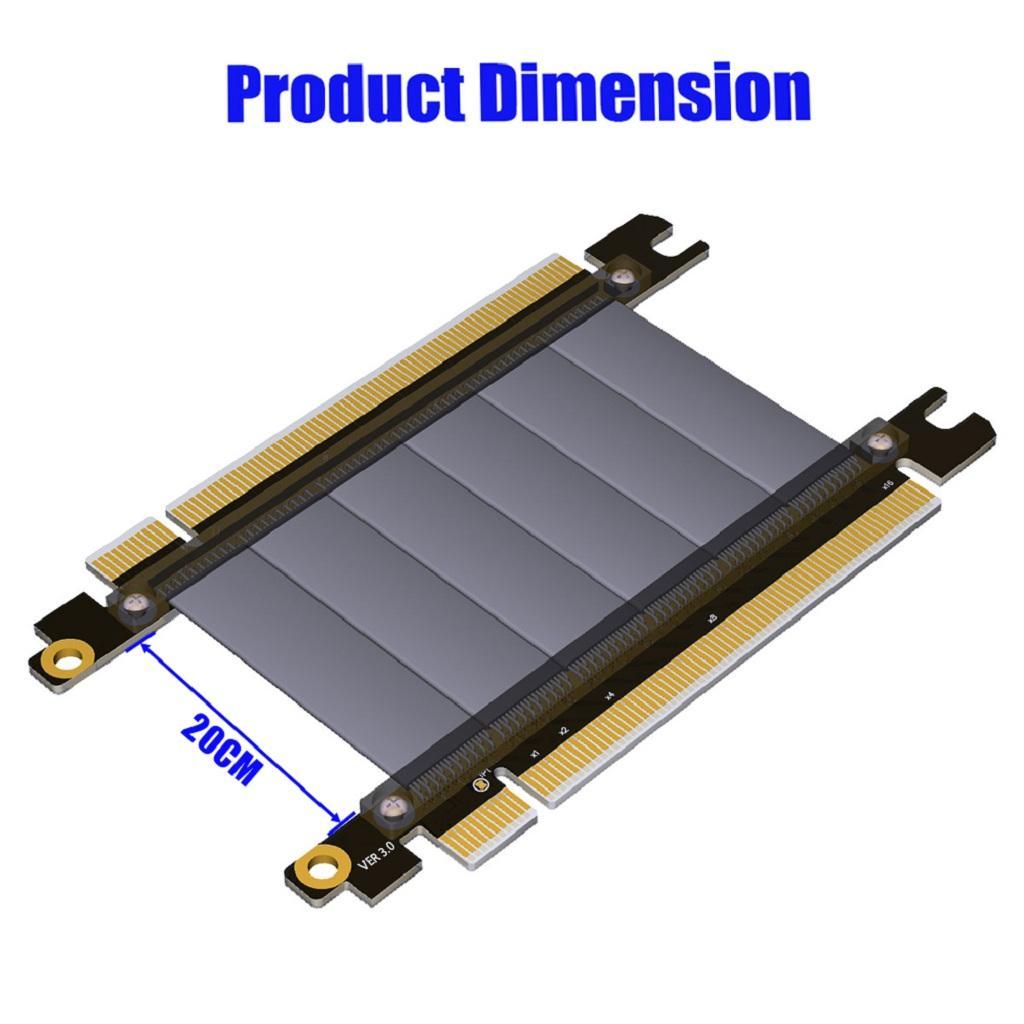 PCI-E Gen3.0 Riser Cable 16cm To 16x 20cm PCI-Express X16 Extender
