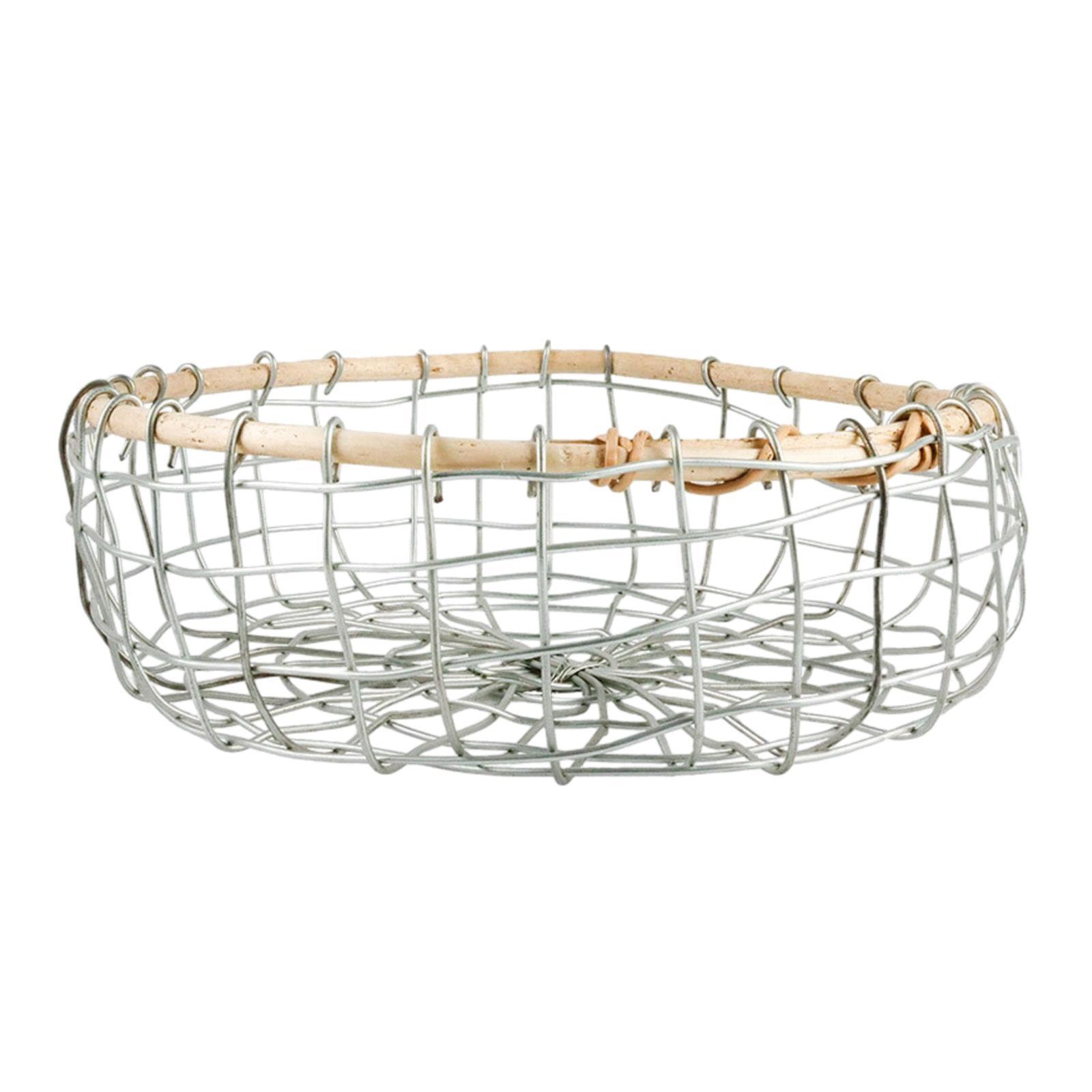 Kitchen Fruit Basket Wire Woven Basket Bread Basket Home Decor Egg Container