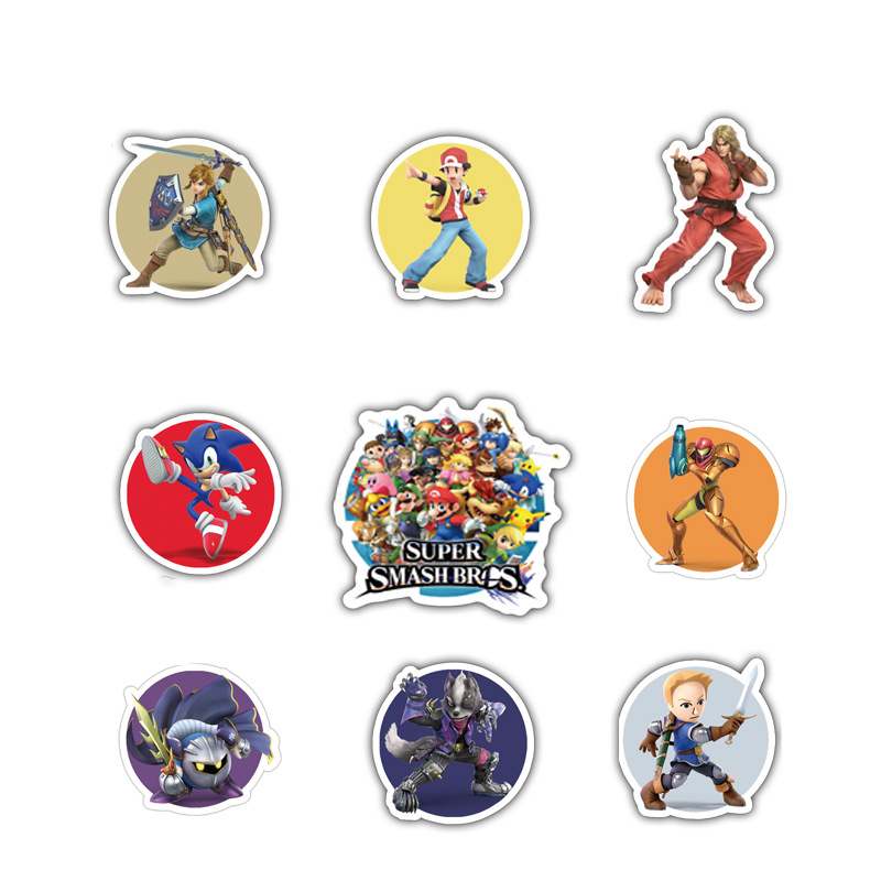 Sticker 50 miếng hình dán Super Smash Bros - hàng nhập khẩu