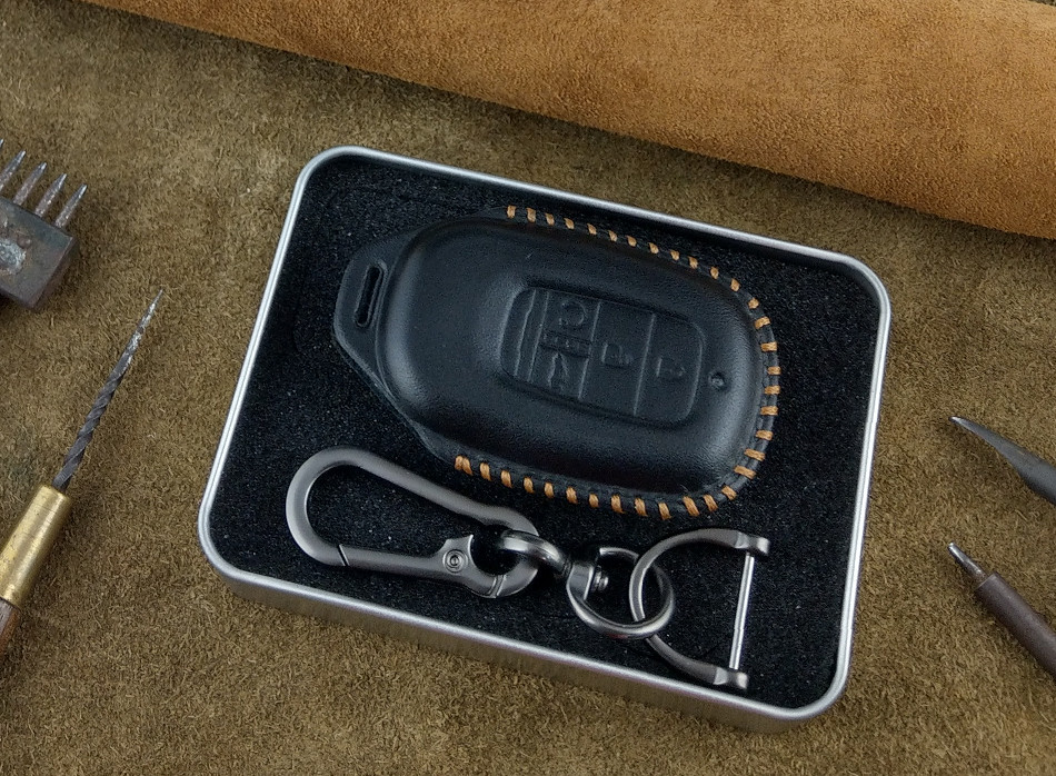 Bao Da Chìa Khóa Ô Tô cho Honda Civic 4 nút 2022 ép phôm da bò thật