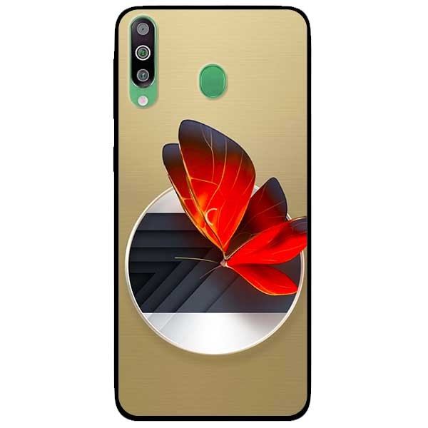 Ốp lưng dành cho Samsung M30 mẫu Vòng Tròn Bướm Đỏ