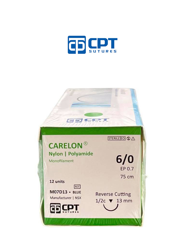 Chỉ phẫu thuật không tiêu CPT Carelon Nylon số 6/0 - M07D13 (Màu Xanh)