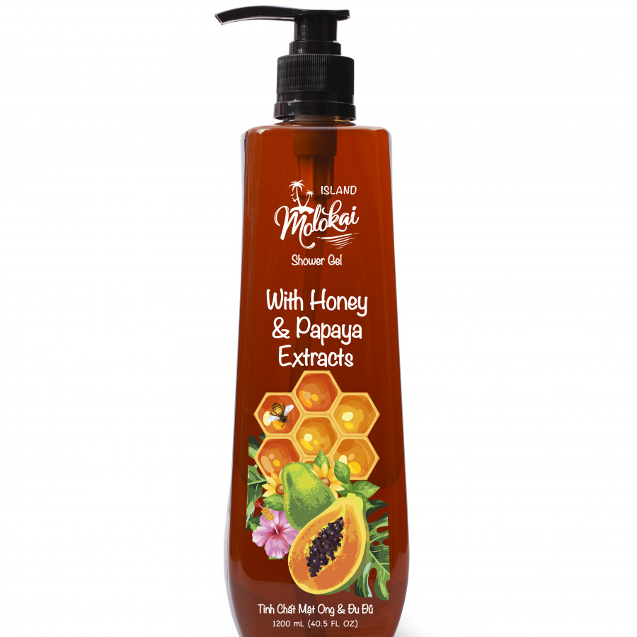 Gel sữa tắm tinh chất mật ong và đu đủ MOLOKAI