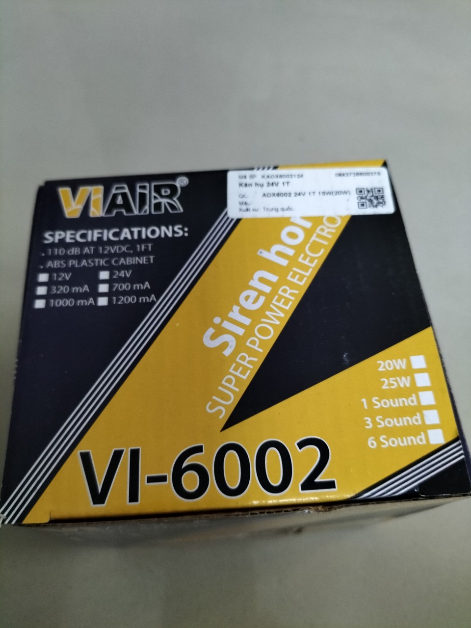 Còi báo động 24V 20W (1 tones) công suất âm thanh lớn 120dB Siren | Còi báo cháy | Còi hú chống trộm 24V