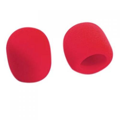 2pcs Handheld Microphone Windscreen Thick Foam Mic Cover Karaoke DJ, Red