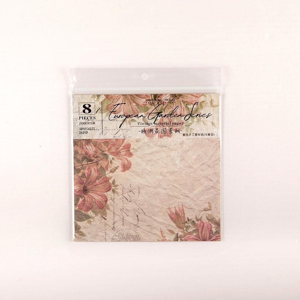 Giấy Nền Trang Trí Scrapbook Vintage Khổ 16.5 cm