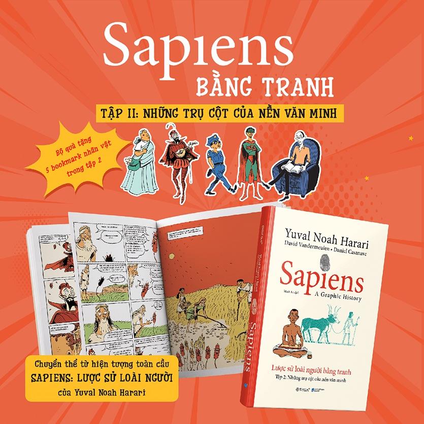 Sapiens: Lược sử loài người bằng tranh ( Tập 1 + 2 ) - Bản Quyền